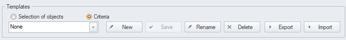 Save selections templates Save selections templates